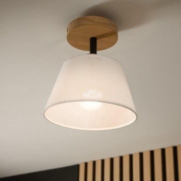 Pinnalla kiinnitettävä kattovalaisin ANTONIO 1xE14/60W/230V valkoinen/tammi