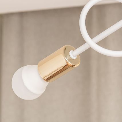 Pinnalle asennettava kattokruunu OXFORD 3xE27/15W/230V, kultainen/valkoinen