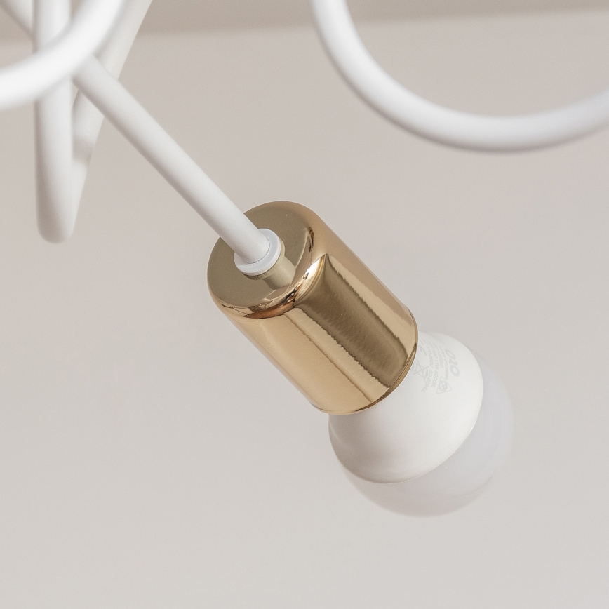 Pinnalle asennettava kattokruunu OXFORD 3xE27/15W/230V, kultainen/valkoinen