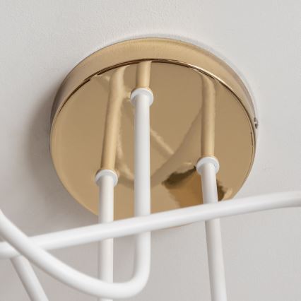 Pinnalle asennettava kattokruunu OXFORD 3xE27/15W/230V, kultainen/valkoinen