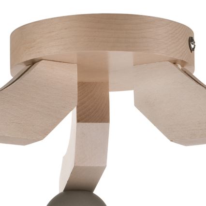 Pinnallinen kattovalaisin ADRIANO 3xE27/60W/230V pyökki