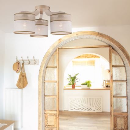 Seinävalaisin ANDREA 3xE27/60W/230V pyökki