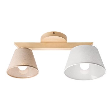 Pinnallinen kattovalaisin ANTONIO 2xE14/40W/230V pyökki