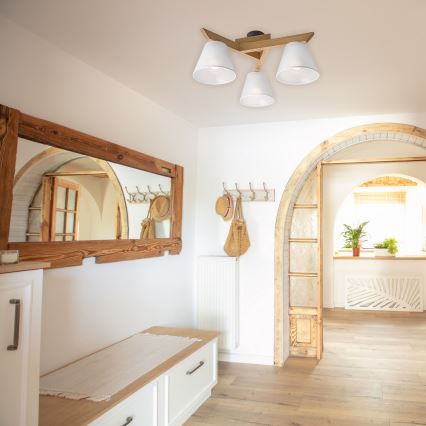 Pinnallinen kattovalaisin ANTONIO 3xE14/40W/230V tammi