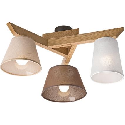 Pinnallinen kattovalaisin ANTONIO 3xE14/40W/230V tammi