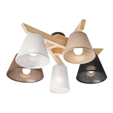 Pinnallinen kattovalaisin ANTONIO 5xE14/40W/230V pyökki