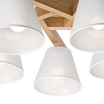 Pinnattu kattovalaisin ANTONIO 5xE14/40W/230V tammi