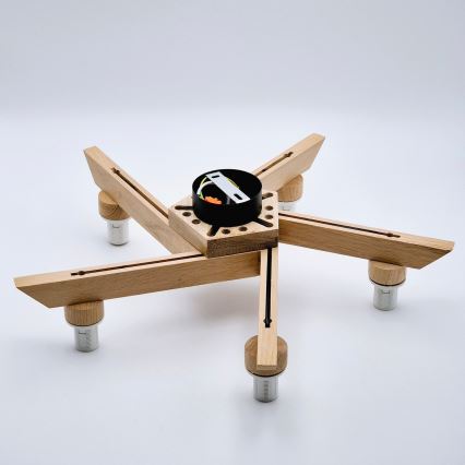 Pinnattu kattovalaisin ANTONIO 5xE14/40W/230V tammi