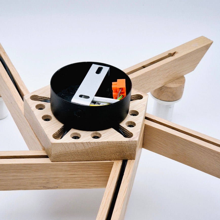 Pinnattu kattovalaisin ANTONIO 5xE14/40W/230V tammi