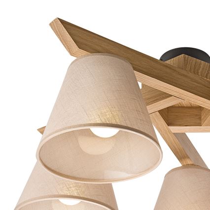 Pinnattu kattovalaisin ANTONIO 5xE14/40W/230V tammi