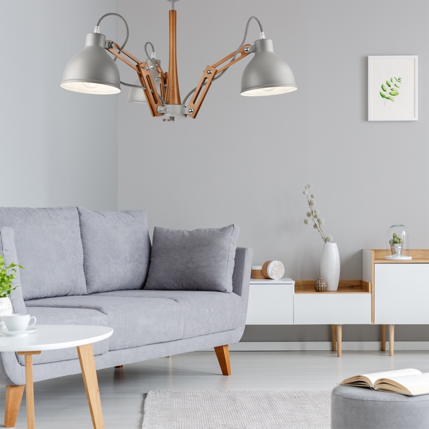 Pinnallinen kattovalaisin MARCELLO 3xE27/60W/230V pyökki