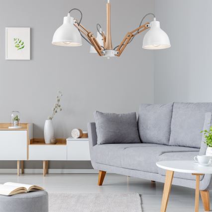 Pinnallinen kattovalaisin MARCELLO 3xE27/60W/230V pyökki