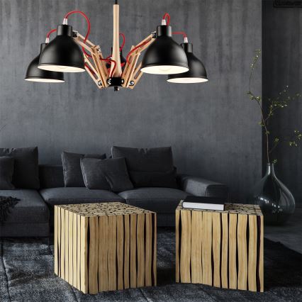 Pinnallinen kattovalaisin MARCELLO 5xE27/60W/230V pyökki