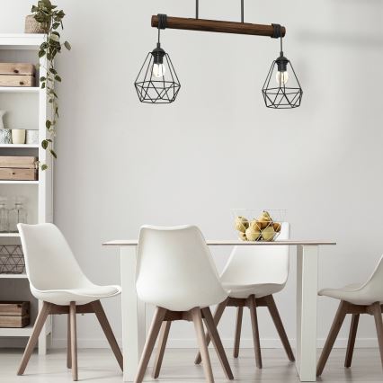 Pinta-asennettava kattokruunu ACERO 2xE27/60W/230V