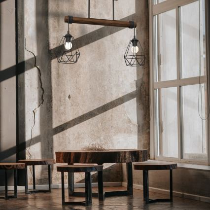 Pinta-asennettava kattokruunu ACERO 2xE27/60W/230V