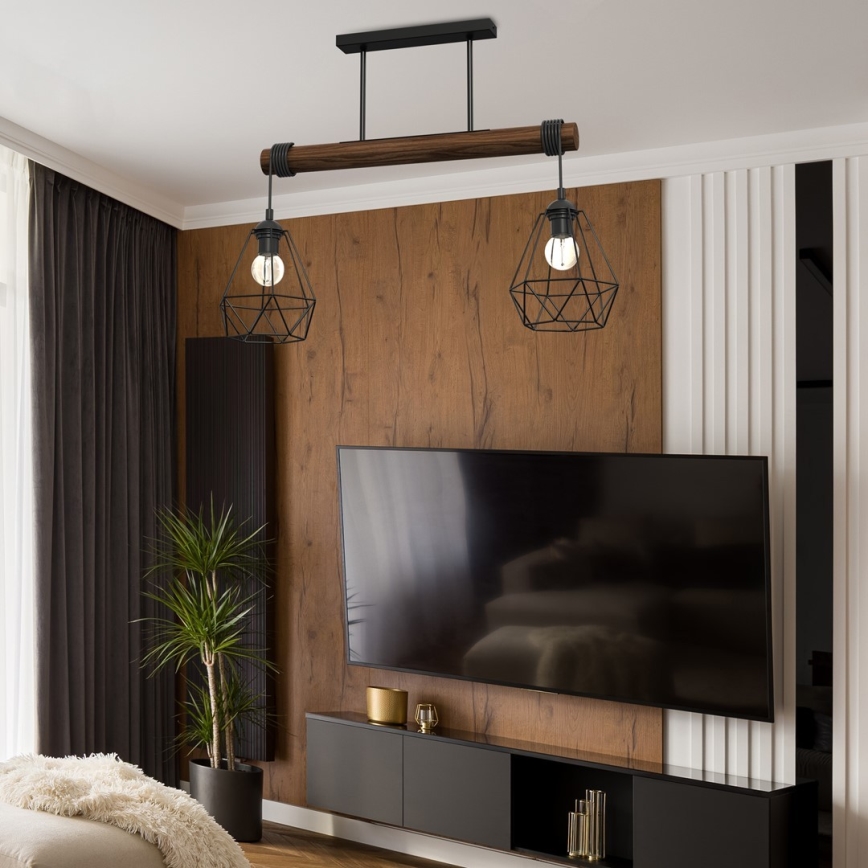 Pinta-asennettava kattokruunu ACERO 2xE27/60W/230V