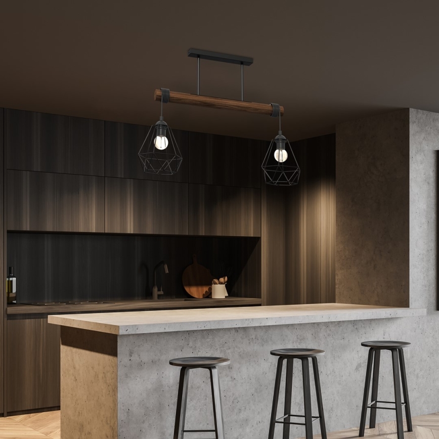 Pinta-asennettava kattokruunu ACERO 2xE27/60W/230V