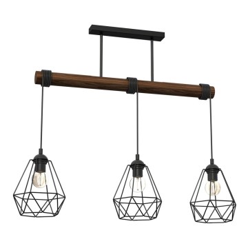 Pinta-asennettava kattokruunu ACERO 3xE27/60W/230V