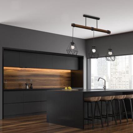 Pinta-asennettava kattokruunu ACERO 3xE27/60W/230V