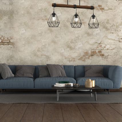 Pinta-asennettava kattokruunu ACERO 3xE27/60W/230V