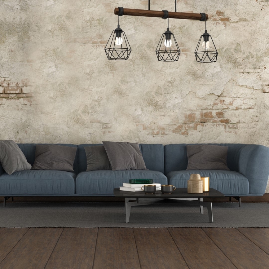 Pinta-asennettava kattokruunu ACERO 3xE27/60W/230V