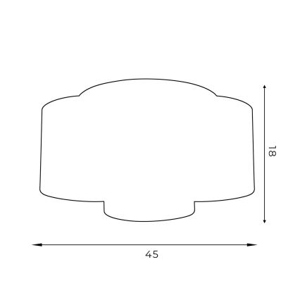 Pinta-asennettava kattokruunu ARDEN 3xE27/60W/230V musta/valkoinen