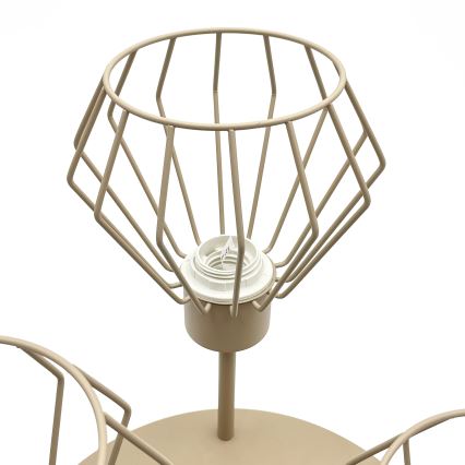 Pinta-asennettava kattokruunu AUDREY 3xE27/15W/230V beige