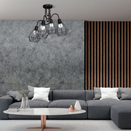 Pinta-asennettava kattokruunu BERGEN 4xE27 / 60W / 230V