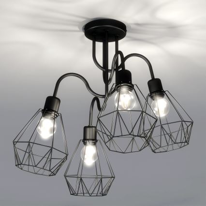 Pinta-asennettava kattokruunu BERGEN 4xE27 / 60W / 230V