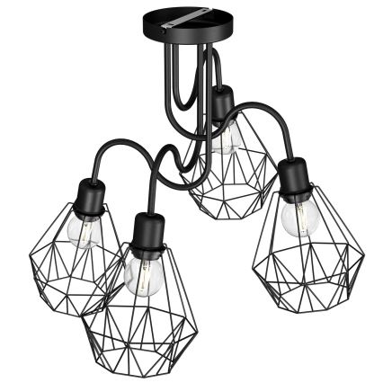 Pinta-asennettava kattokruunu BERGEN 4xE27 / 60W / 230V