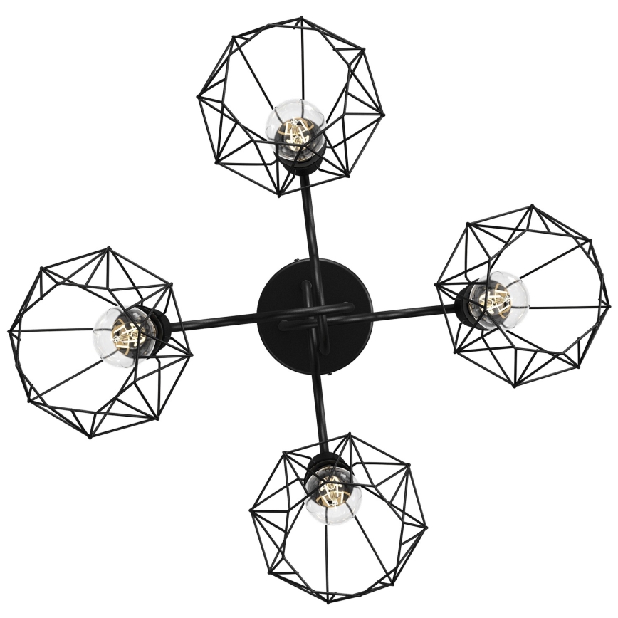 Pinta-asennettava kattokruunu BERGEN 4xE27 / 60W / 230V
