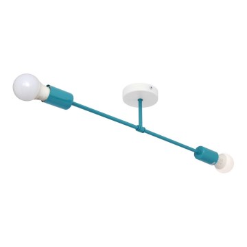 Pinta-asennettava kattokruunu CAMBRIDGE 2xE27/15W/230V sininen