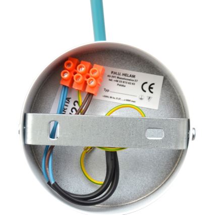 Pinta-asennettava kattokruunu CAMBRIDGE 2xE27/15W/230V sininen