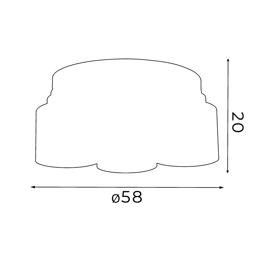 Pinta-asennettava kattokruunu FRODI 5xE27 / 60W / 230V musta