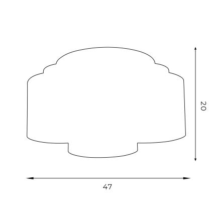 Pinta-asennettava kattokruunu HAVARD 3xE27 / 60W / 230V musta / messinki