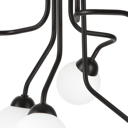 Pinta-asennettava kattokruunu HOLLY 6xG9/5W/230V musta