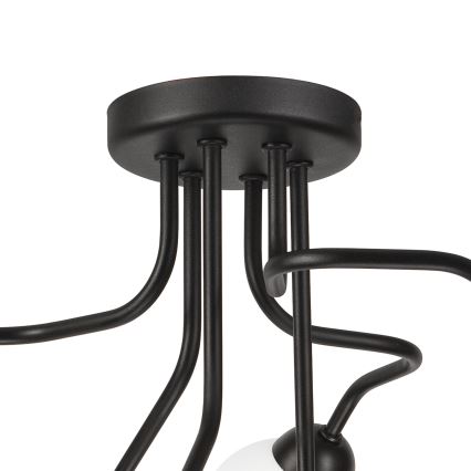 Pinta-asennettava kattokruunu HOLLY 6xG9/5W/230V musta