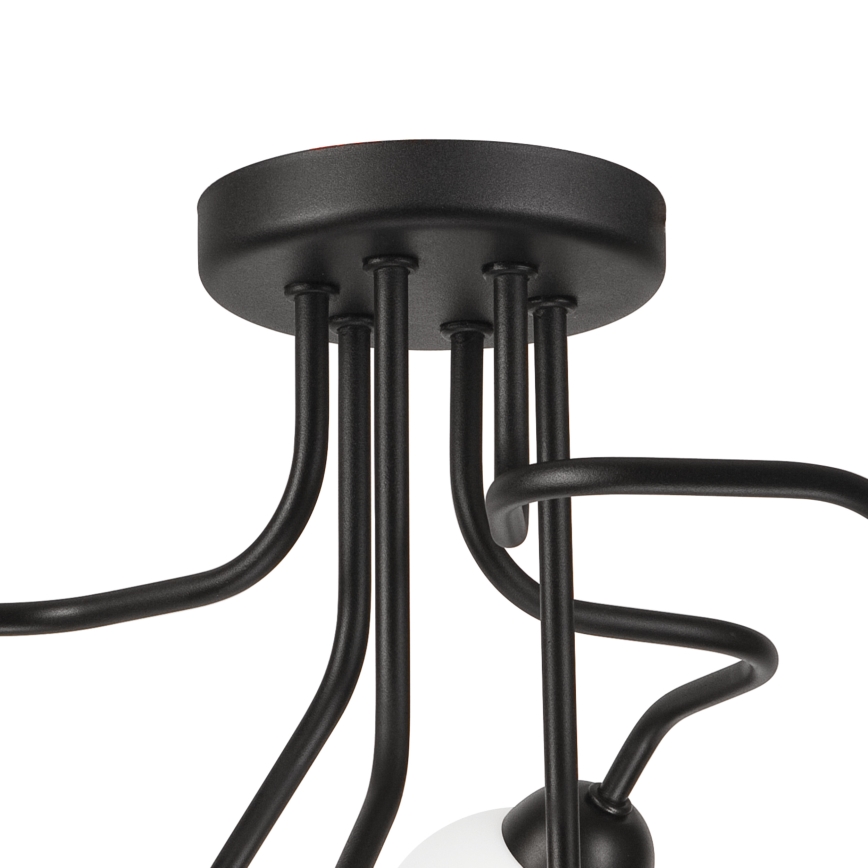 Pinta-asennettava kattokruunu HOLLY 6xG9/5W/230V musta