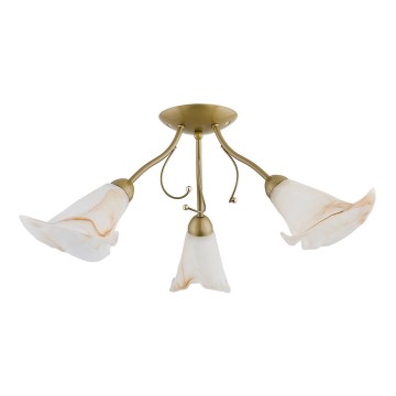 Pinta-asennettava kattokruunu MARCELLO 3xE14/10W230V kultainen