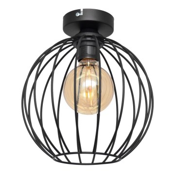 Pinta-asennettava kattokruunu MERCURE 1xE27/15W/230V d. 24 cm musta