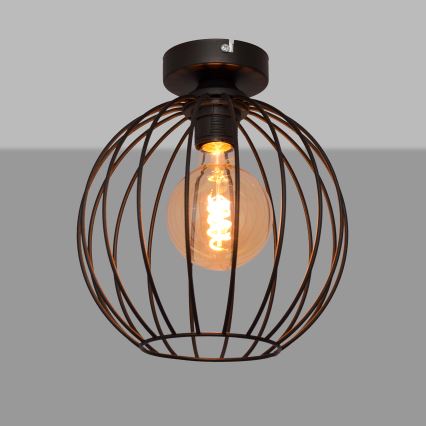 Pinta-asennettava kattokruunu MERCURE 1xE27/15W/230V d. 24 cm musta