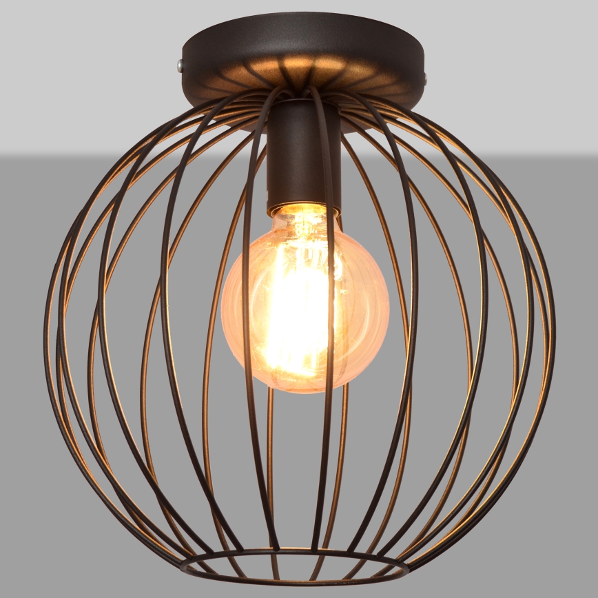 Pinta-asennettava kattokruunu MERCURE 1xE27/15W/230V d. 30 cm musta