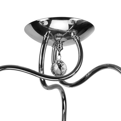 Pinta-asennettava kattokruunu MIRANDA 3xE27/60W/230V kiiltävä kromi