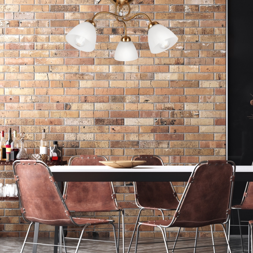 Pinta-asennettava kattokruunu MIRANDA 3xE27/60W/230V kulta