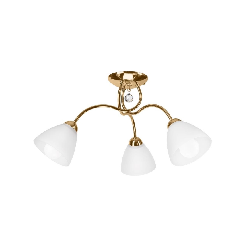 Pinta-asennettava kattokruunu MIRANDA 3xE27/60W/230V kulta