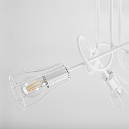 Pinta-asennettava kattokruunu OXFORD 3xE27 / 15W / 230V valkoinen