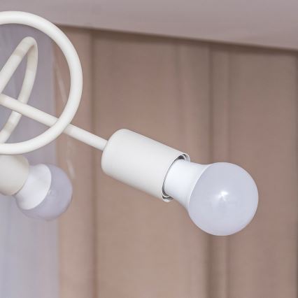 Pinta-asennettava kattokruunu OXFORD 5xE27/15W/230V kermanvärinen