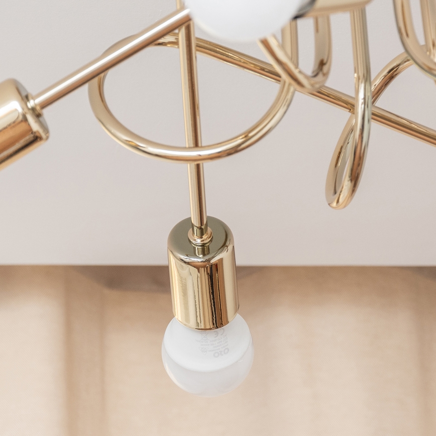 Pinta-asennettava kattokruunu OXFORD 5xE27/15W/230V kultainen