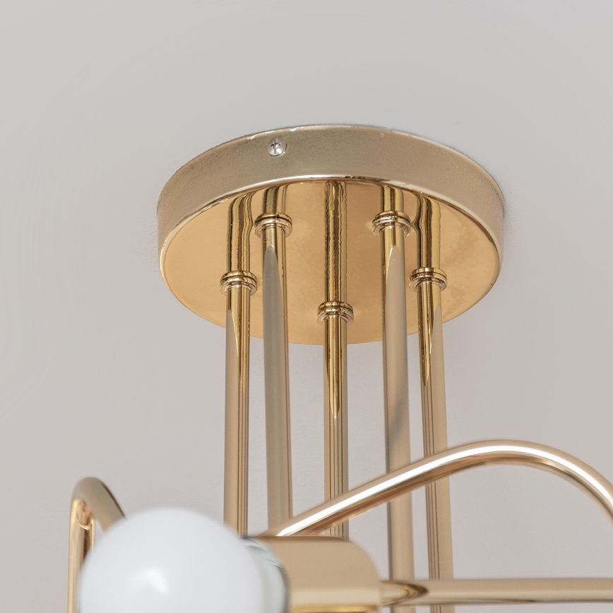 Pinta-asennettava kattokruunu OXFORD 5xE27/15W/230V kultainen