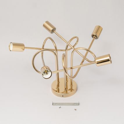 Pinta-asennettava kattokruunu OXFORD 5xE27/15W/230V kultainen